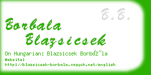 borbala blazsicsek business card